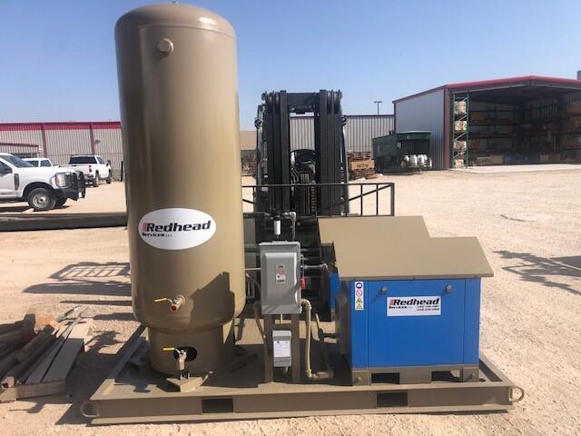 Instrument air compressor package for pneumatic controls